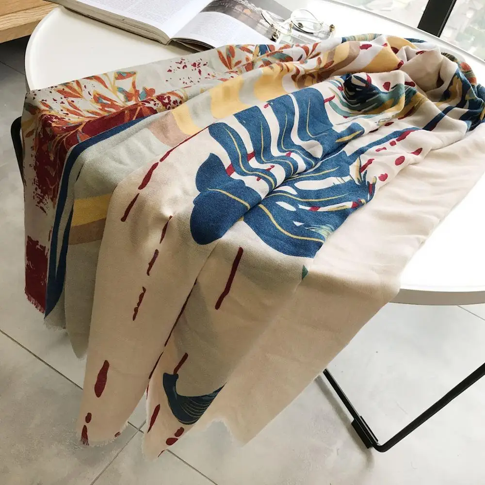 
Весенний модный шарф из полиэстера с цветочным принтом 