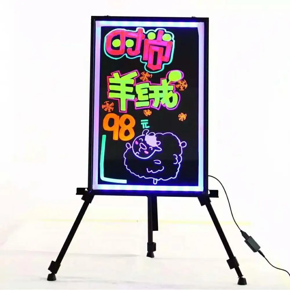 40x60cm Electronic LED Neon Drawing Writing Board Menu Sign Graphics Write Pad 