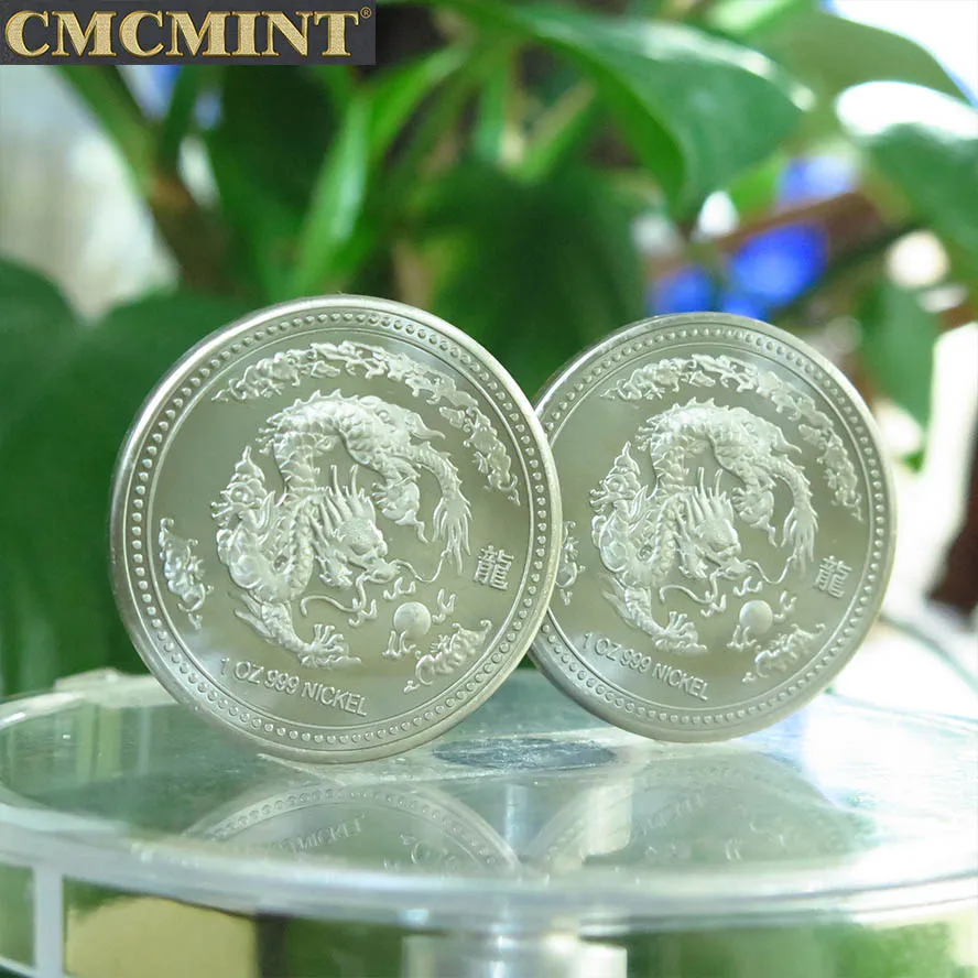 니켈 금속 가격 1온스 999 순수 니켈 드래곤 불리온 코인 C95
