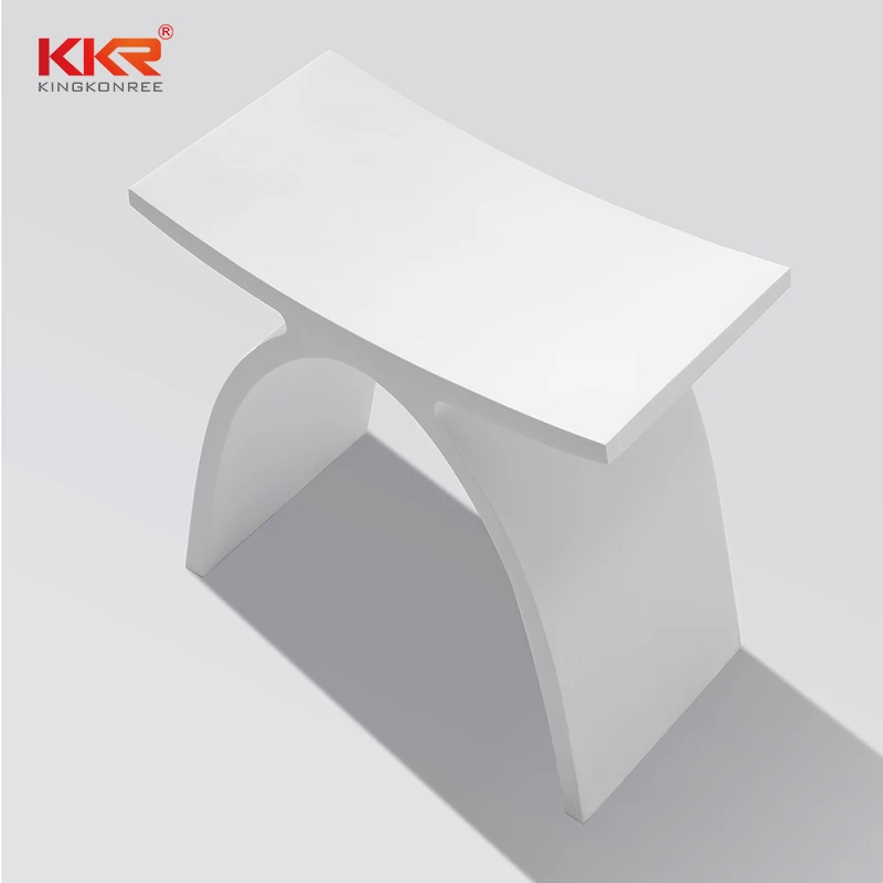 Custom Design Shower Stool Artificial Stone Acrylic Solid Surface Bathroom Stool