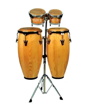 Wood Bongo and Conga Drum Set/Percussion Instrument
