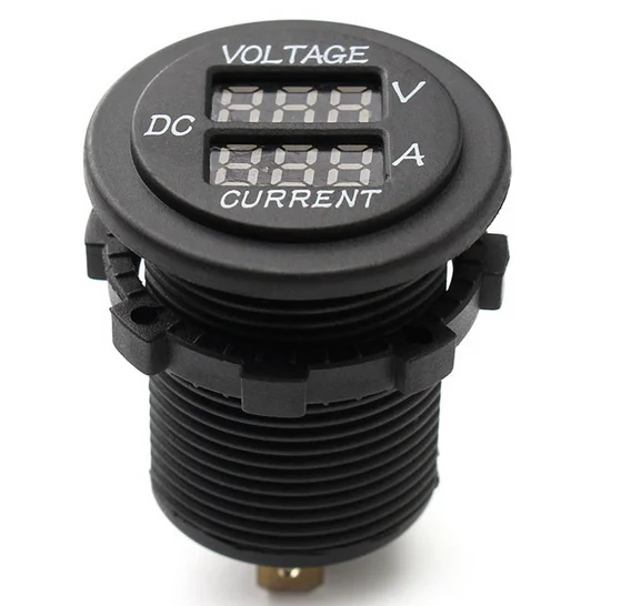 新的数字12v Red Led电压电压表安培表汽车 Buy 双电压表安培计逆变器和转换器摩托车配件 Volt和安培表12v汽车电子电压表batterie 12v 24v电压表安培计led Digit Voltmeter船用配电板