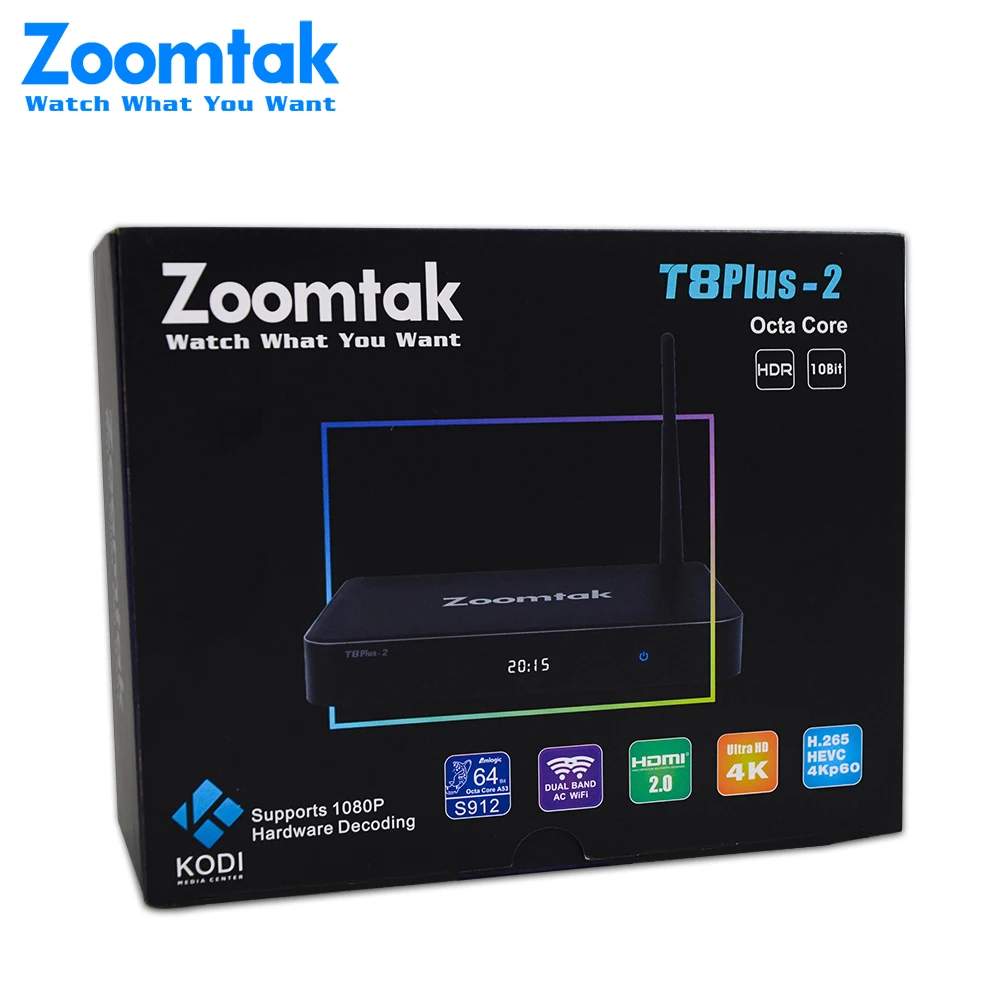 High quality Zoomtak T8 Plus Android Smart TV Box Media Streaming Player