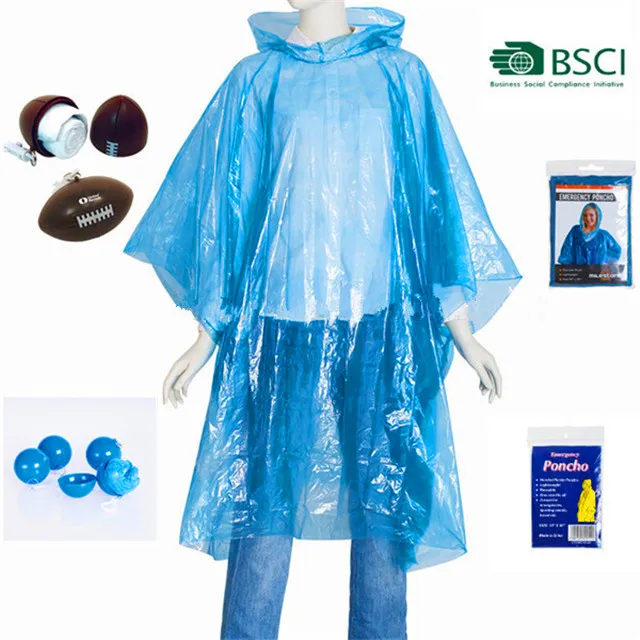  Queenbox Emergency Disposable Raincoat with Hood, Unisex Clear  PE Waterproof Rain Ponchos for Sport Outdoor Activities, Blue : Tools &  Home Improvement