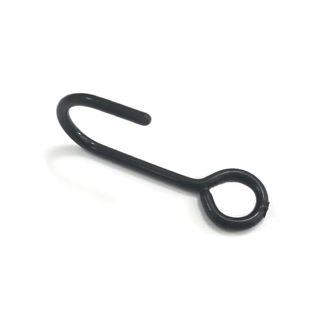 OEM на заказ черная обработка проволока из углеродистой стали металлическая подвесная крючок