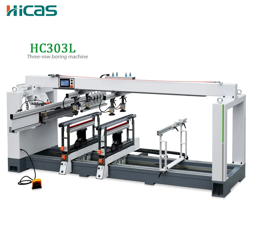Boring Machines HICAS Single and Three Rows Woodworking Boring Machine Cnc Boring Machine