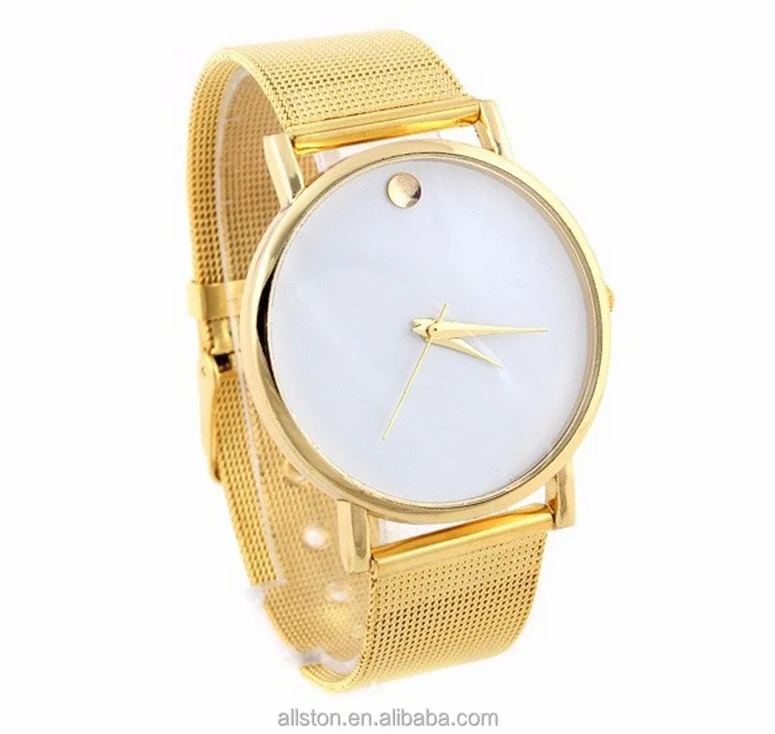 Geneva Hot Style Simple Dial Alloy Net with a Male Watch Geneva Business Quartz Watch