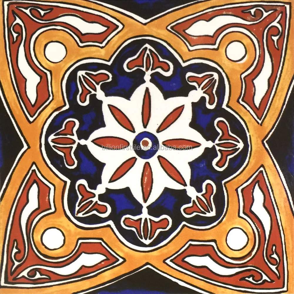 Customized Flower Pattern Bathroom Floor Tiles Moroccan Style Interior Wall Tiles Decoration 300x300 Ceramic Tiles for Sale