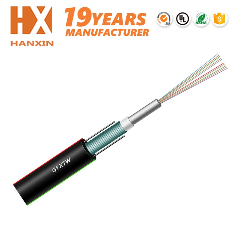 Epon olt gepon gpon мини оборудование фабрика Hanxin 19 лет наружный бронированный одномодовый 48 32 24 ядра волоконно-оптический кабель GYXTW