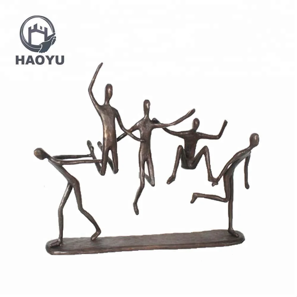 Чугунная бронзовая скульптура гимнастическая фигурка для украшения дома танцующей пары