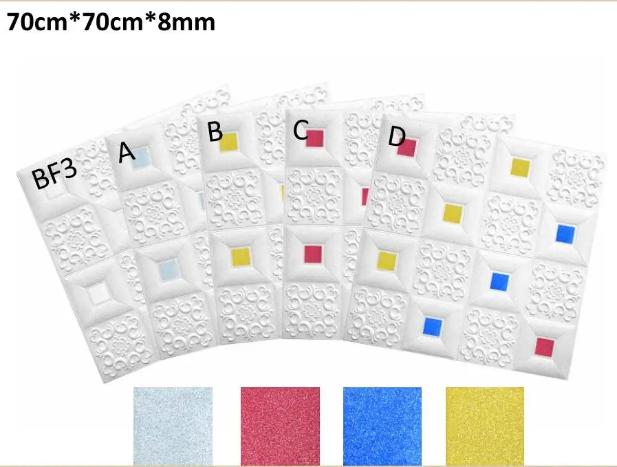 self adhesive wallpaper 3d foam sponge wall paper sticker