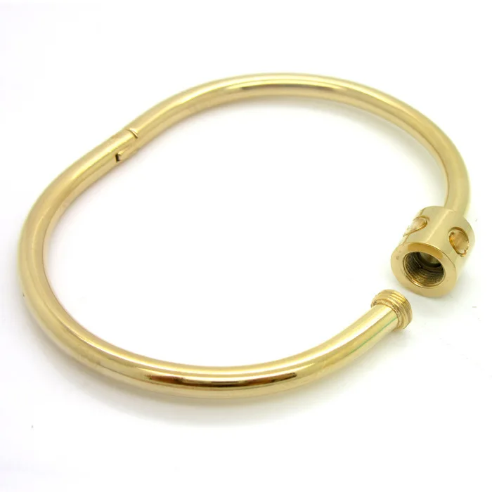 Screw Pattern Love Forever Couple Silver Gold Rose Color Stainless Steel Bangle Bracelet