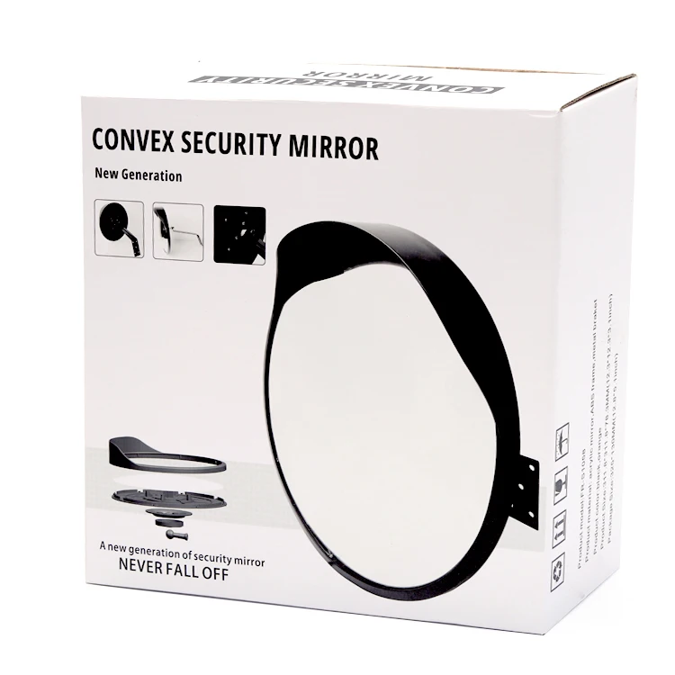 OEM Customized 360 Degree Adjustable  Black Traffic Concave Convex Mirror Unbreakable Convex Mirror