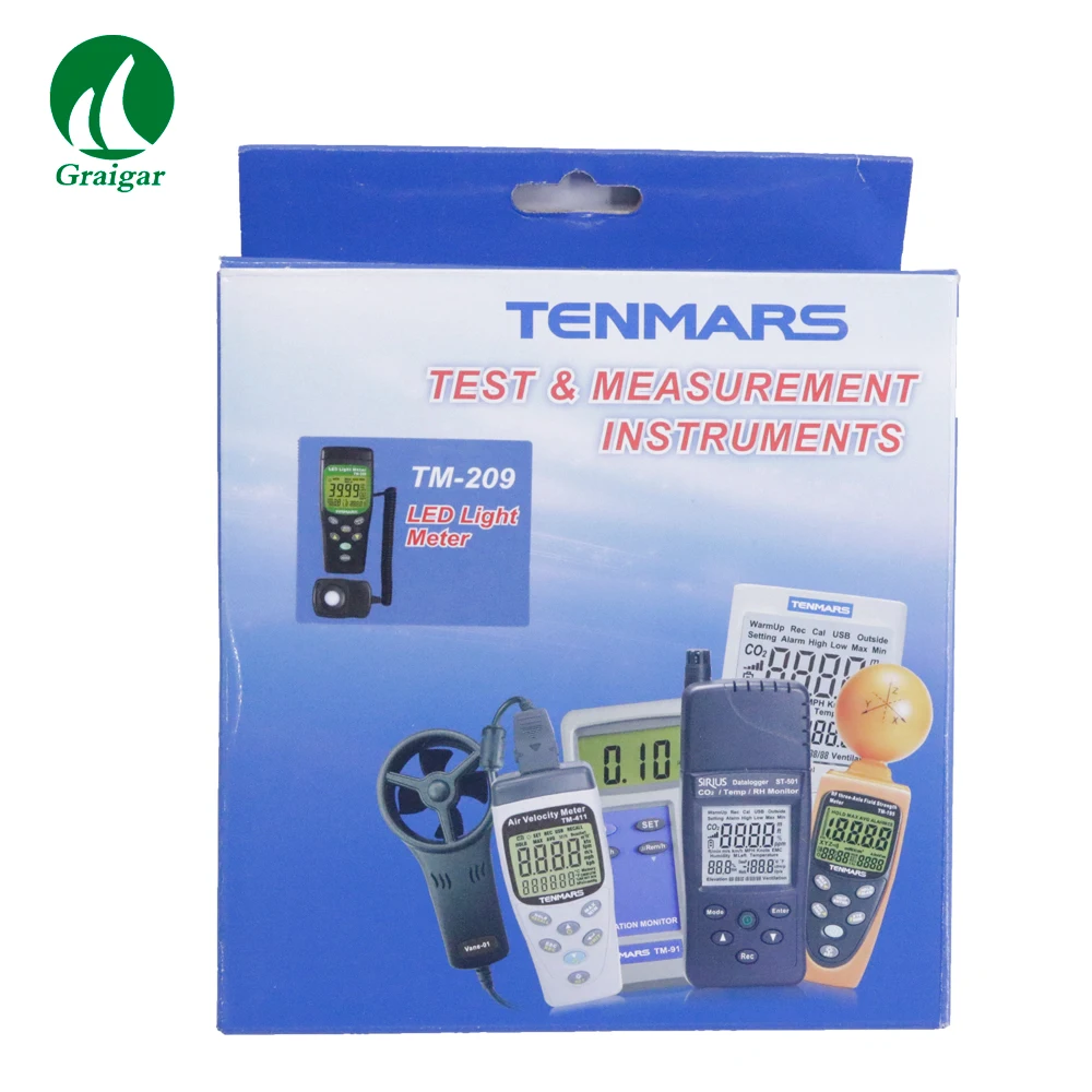 Tm209 Tenmars Digital Lux Meter Led Light Level Meter Lux/fc Led Light