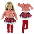 18 inch AMERICAN PRINCESS girl doll clothes strap shirt dress panty hose for doll accessories girls