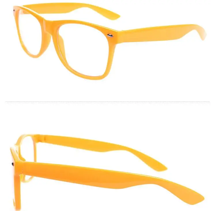 Orange Green Nerd Geek Glasses With Clear Lenses - Buy Orange Nerd ...