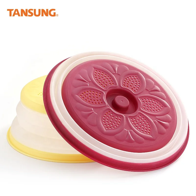 Source Heat Resistant 2 Functions BPA Free Round Collapsible Plastic Microwave  Food Dome Dish Plate Cover on m.