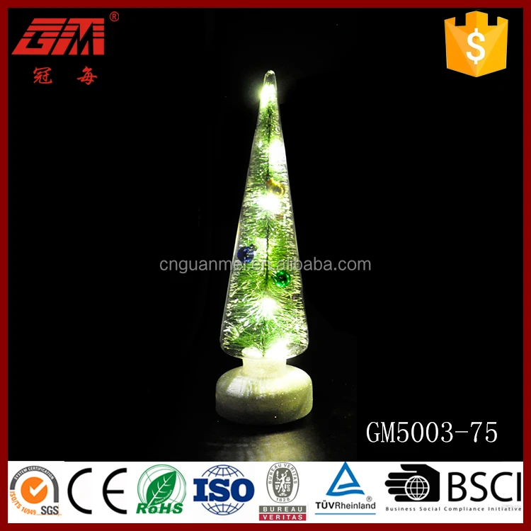 wholesale inside glass christmas tree stand decoration for sale christmas tree decoration item lighted glass tree details