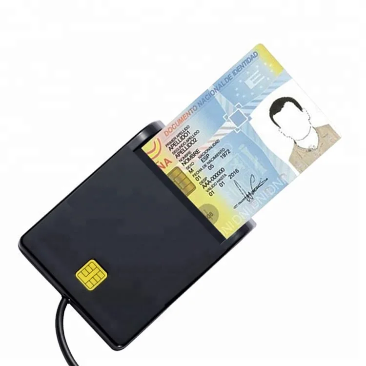 USB 2.0 Smart Card Reader Adapter EMV USB Common Access For SIM/ATM/ID Black U 