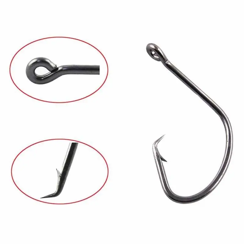 7381 Saltwater Fishing Octopus Circle Hooks - Carbon Steel
