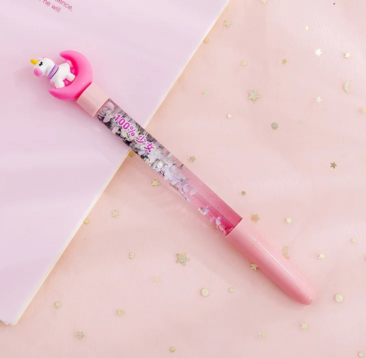 
 Корейская творческая волшебная палочка в масле, зыбучий песок, ослепляющая цветная сыпучий песок, Студенческая луна, единорог, блестящая нейтральная ручка  