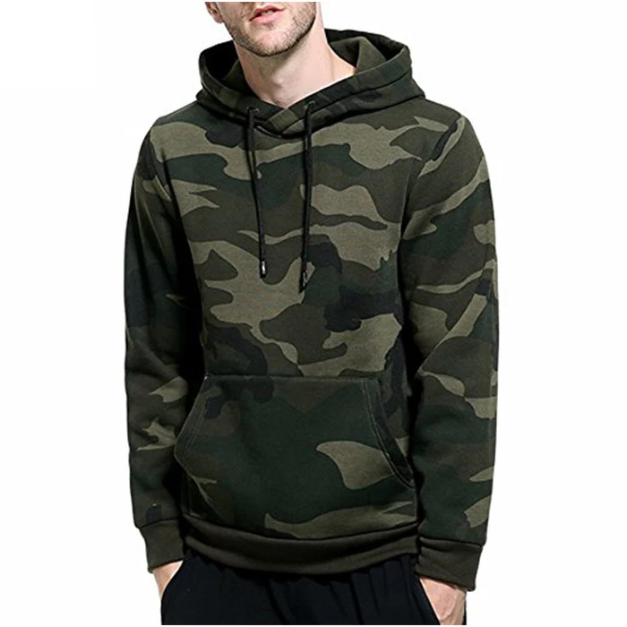 mens camo zip up moletom com capuz