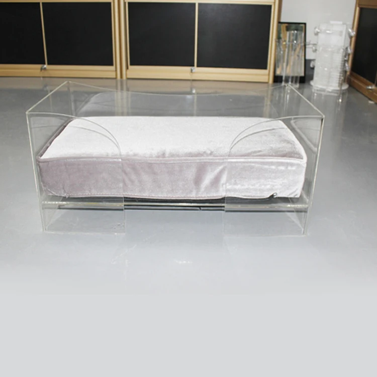 square plastic dog bed