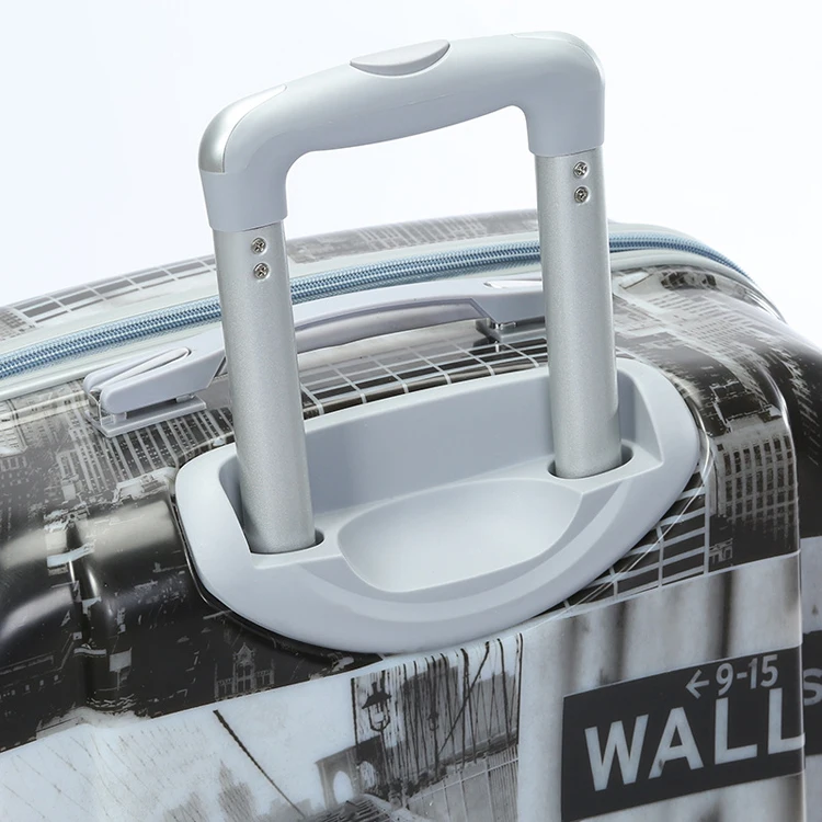 Фабрика OEM и ODM принт 20 24 28 дюймов чемодан 4 Спиннер 360 градусов колеса жесткий 3 предмета в комплекте, из АБС-пластика багажных чемоданов на колесиках PC