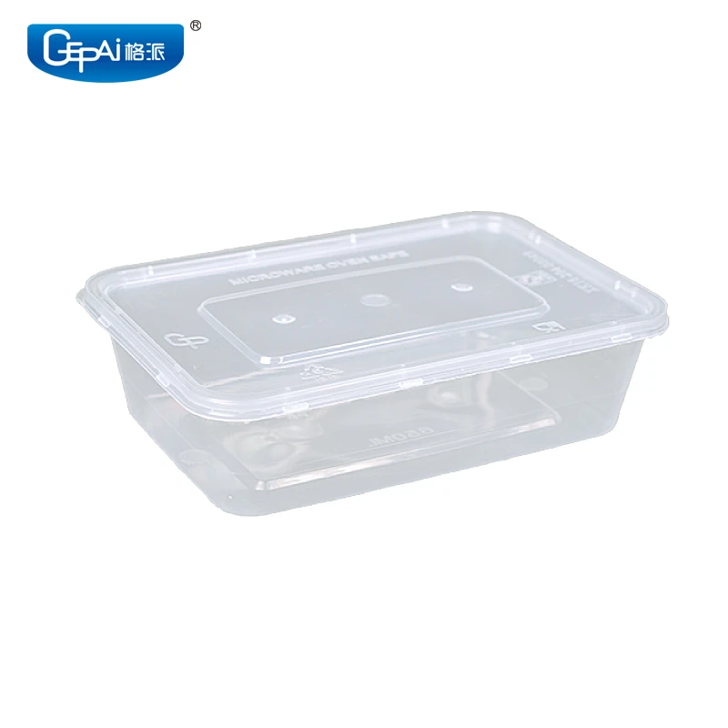 Buy Wholesale China 650ml Injection Plastic Packaging Rectangle Take Away Disposable  Plastic Container For Food & Disposable Plastic Container at USD 0.08