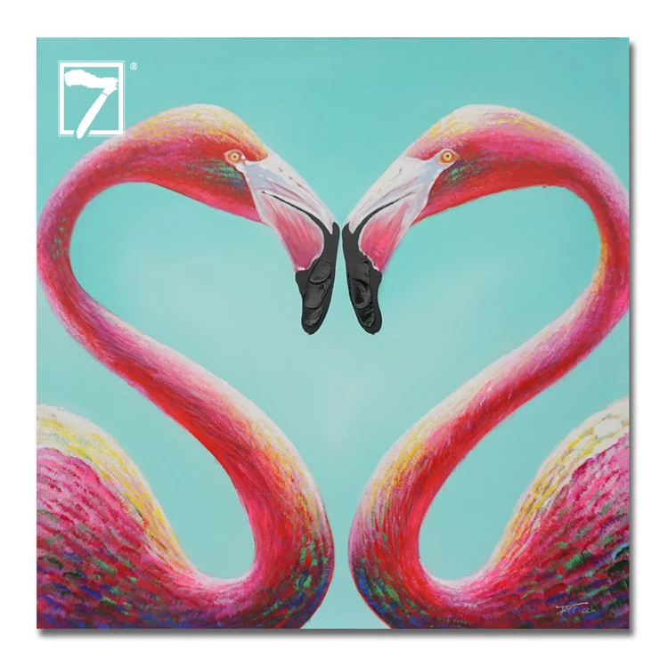 Peinture A L Huile Sur Toile Avec Flamant Rose Dessin D Art Decoratif Pret A Coller Decoration Murale Buy Peinture A L Huile De Flamant Peinture A L Huile D Amour Peinture Decorative Product On Alibaba Com
