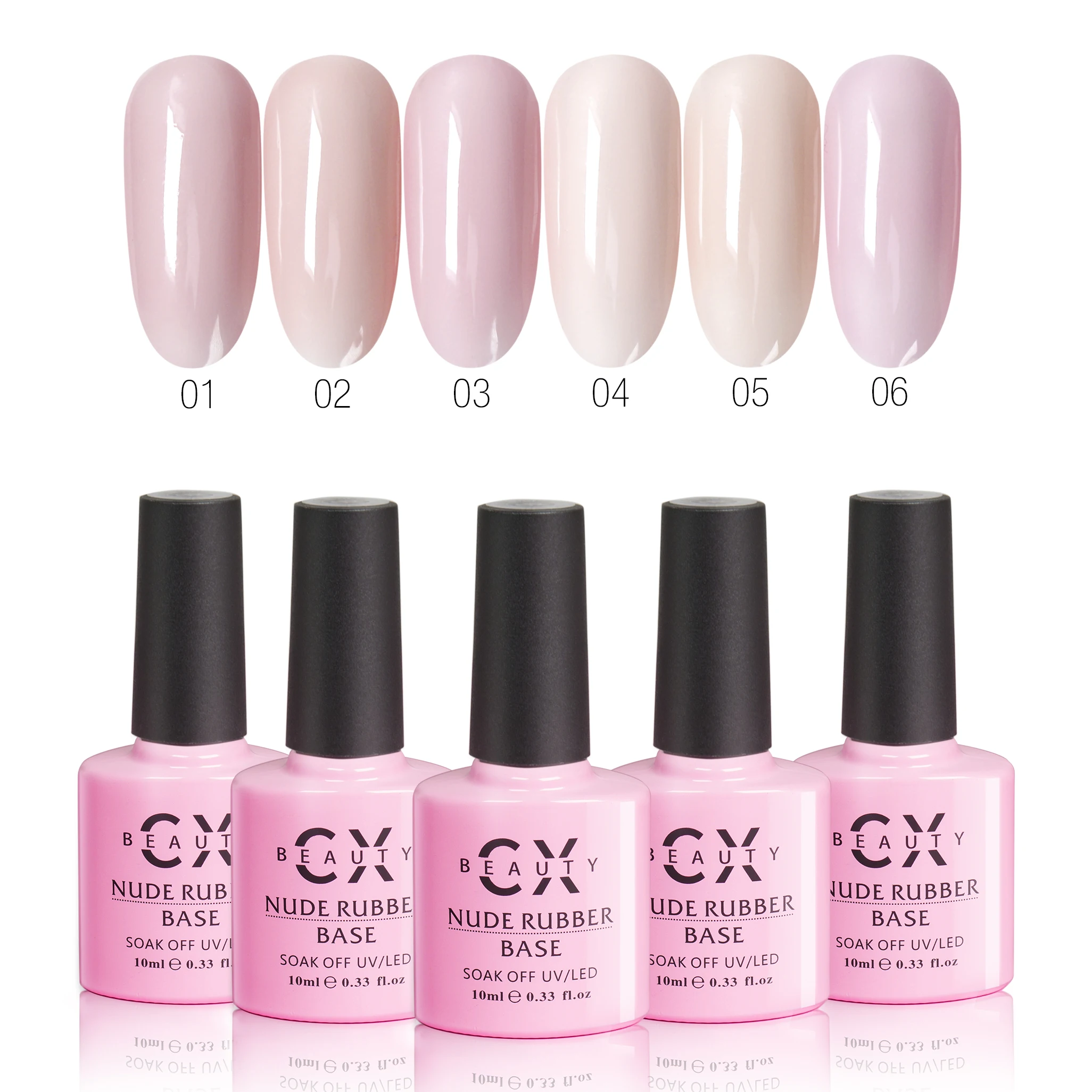 OEM/ODM 2 Step Gel Nude Color French Rubber Base Coat