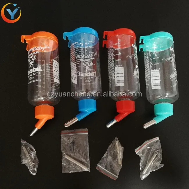 Automatic Rabbit Drinker Small Pet Bottle with Nipple Cage Use