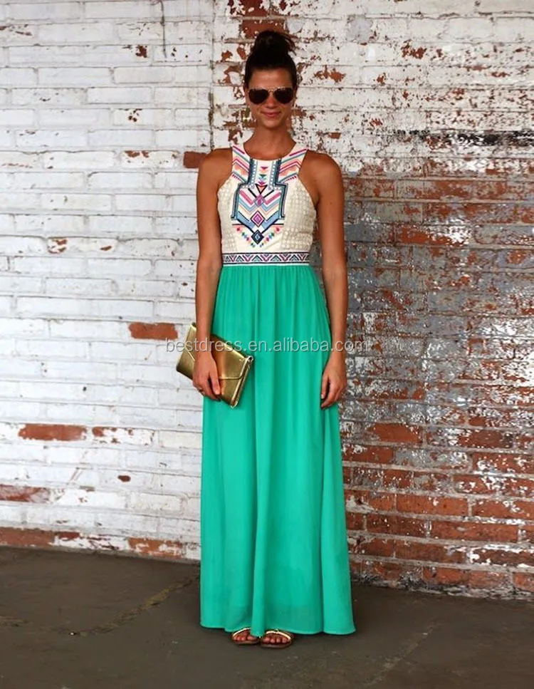 womens summer boho long maxi dress