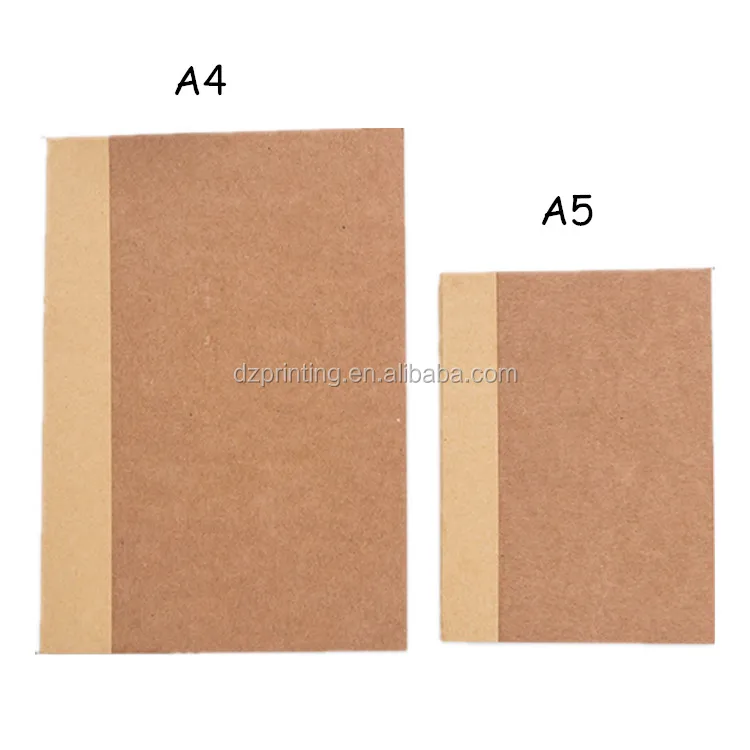 Paper Notebook Manufacturer A4 A5 A6 Kraft Lay Flat Book With Blank White Pages