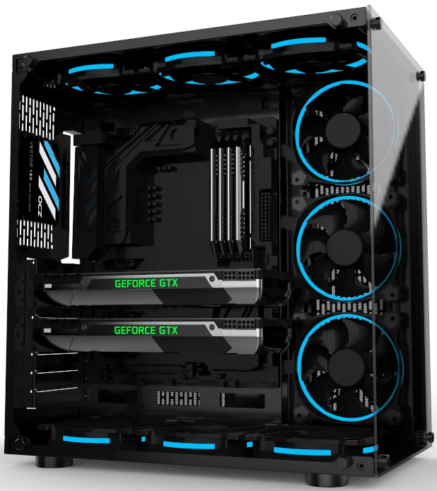 
Высокое качество премиум класса, закаленное стекло панели E-ATX компьютерный корпус игровой шасси 