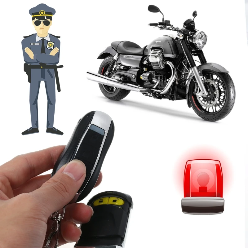 Ricambino Sistema de Alarma de Motocicleta Inalámbrico con Control Remoto 113dB Alarma de Motocicleta/Pedelec/Bicicleta/Protección contra el Robo