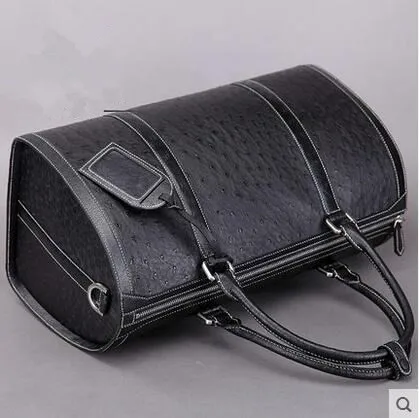 OEM ODM пользовательские роскошные качественные трендовые настоящие Страусиные кожаные женские мужские повседневные дорожные спортивные сумки от производителя