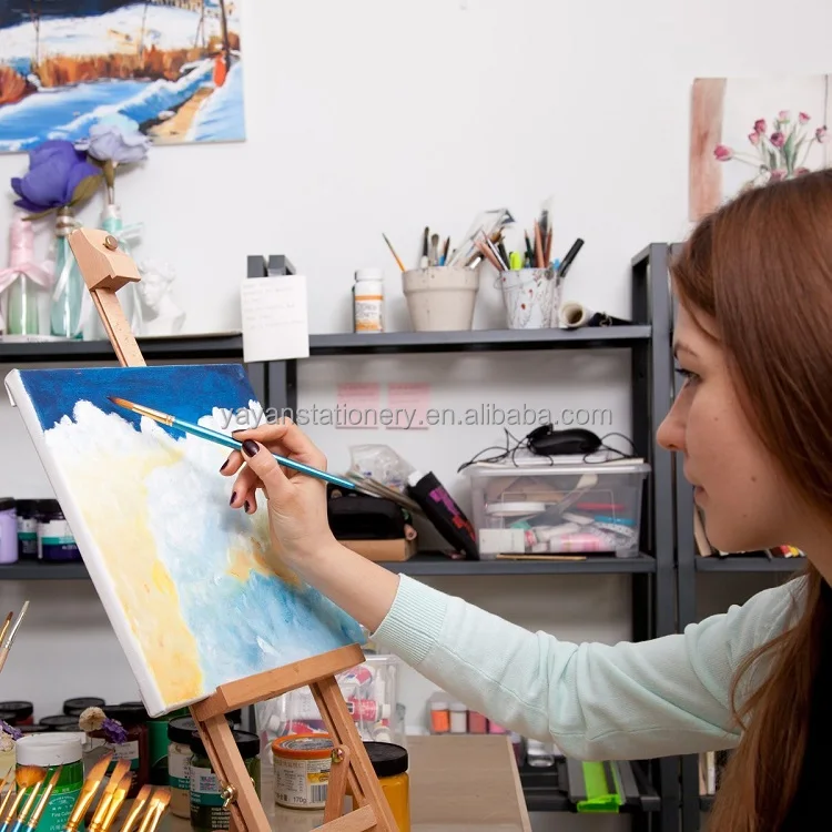 Сделано В Китае Профессиональный 12 шт./компл. Синтетический Нейлон Щетины Картина Кисти Художника для Студии