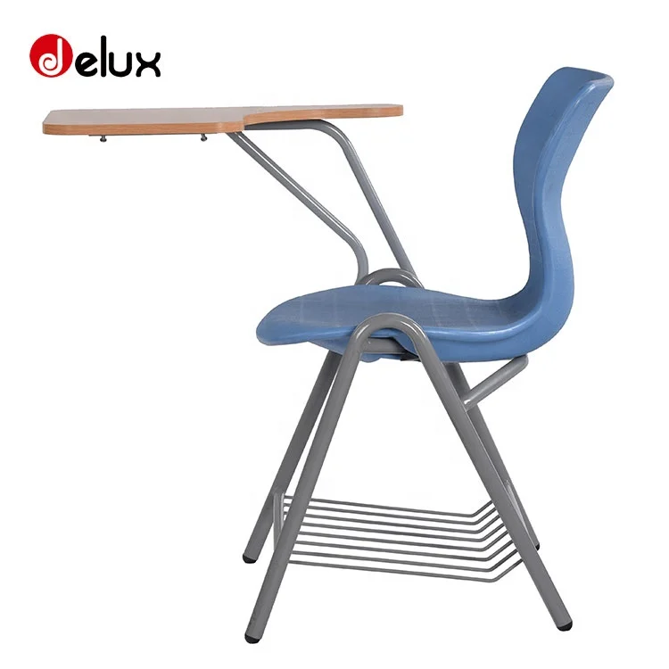 Factory-issued Student Chair Writing Pad Plastic Arm Table School Furniture for College Classroom Escritorio Estudiante Desk