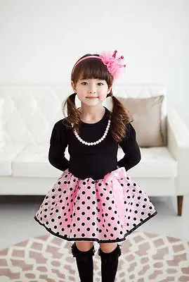 2016 Christmas Baby font b Dresses b font Girls Princess Polka Dot Plaid Long Sleeve Party