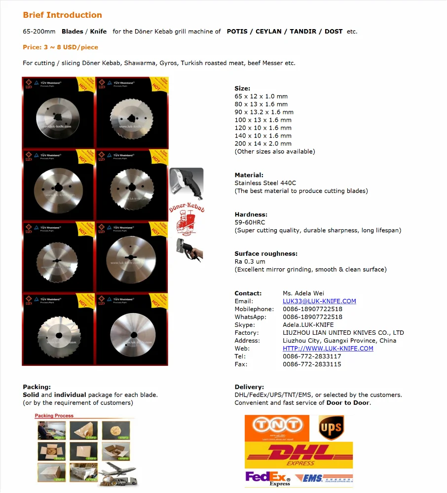 Coltello Elettrico Per Kebab PROFI - Capacità: 120 Kg/giorno - Incl. Lama Di Taglio & Alimentatore | GGM Gastro - Foto 5