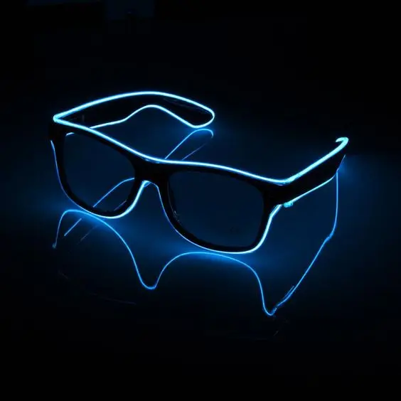 LED Glasses Neon EL Wire Sunglasses for Rave Parties