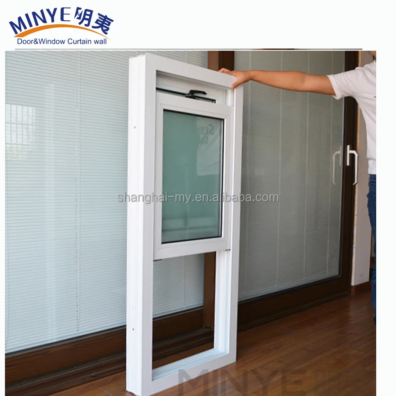 Australian Standard Plastic PVC Vertical Sliding Window Double Glazing Door and Window
