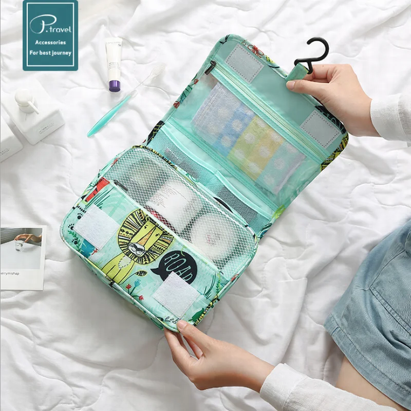 P. Дорожная моющаяся Женская подвесная сумка для туалетных принадлежностей, органайзер для косметики, хранение косметики, набор для путешествий