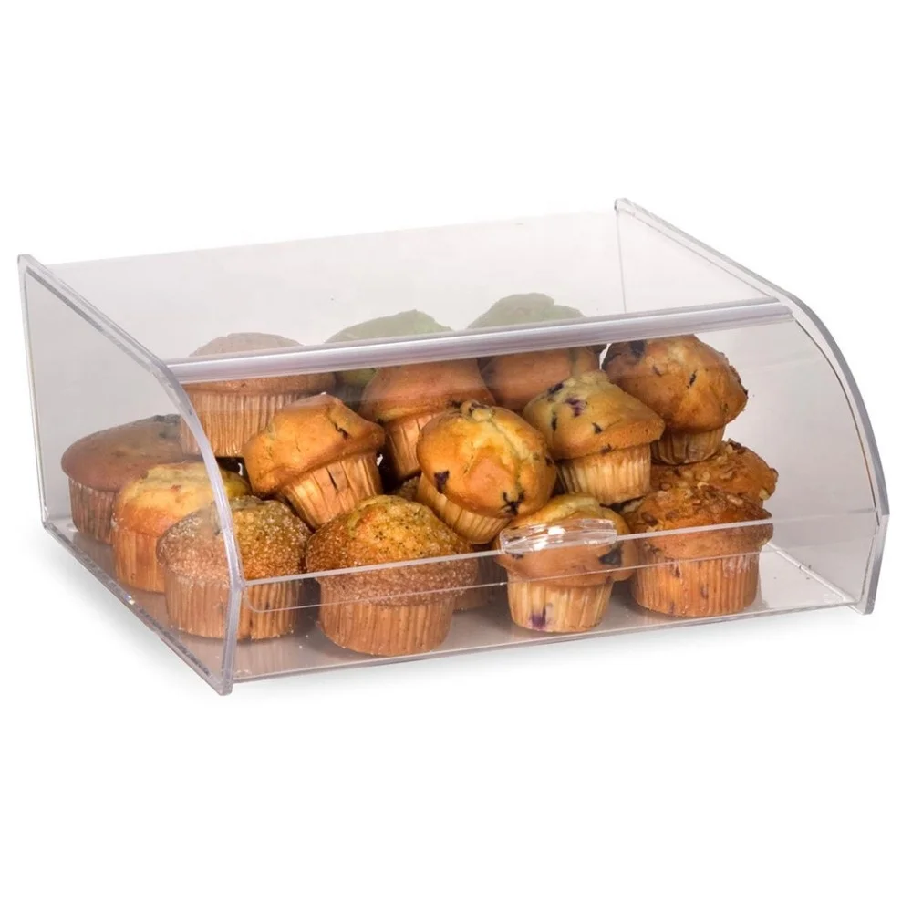 3tier Clear Acrylic Bakery Display Case Slanted Front Acrylic Display