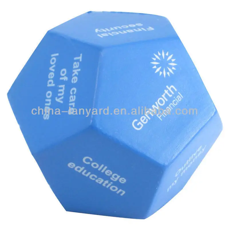 2021 Hot Sale Custom Printing Dodecahedron Stress Balls