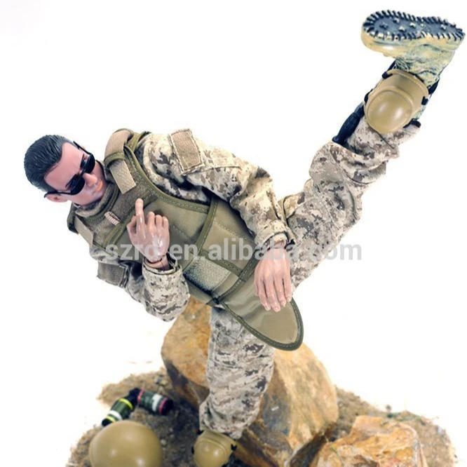 OEM Custom 3D Plastic Toy Action Soldiers Figures with weapon Toy