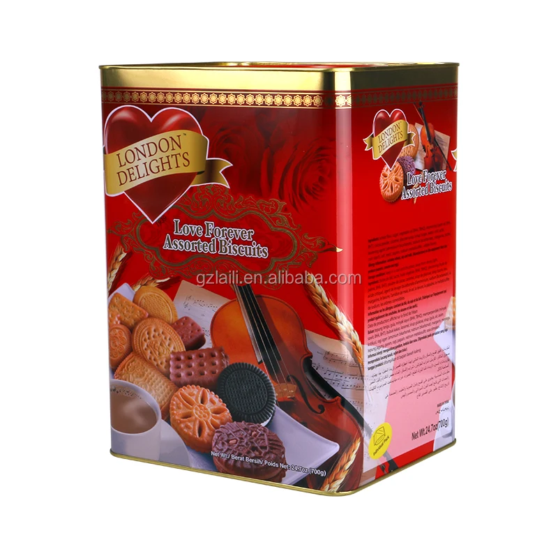 China Factory Cracker Bakery Tin Biscuit Private Label Gluten Free Cookies