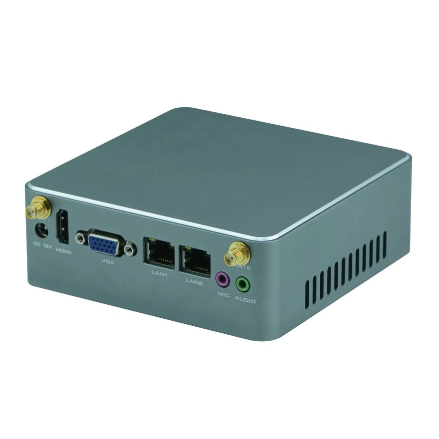 Core I3 I5 I7 Fanless X86 Mini PC ultra Low Power 12V Supporting Win10 Ubuntu 4K 1080P VGA HD-MI Intel HD Graphics 4000 Nano ITX
