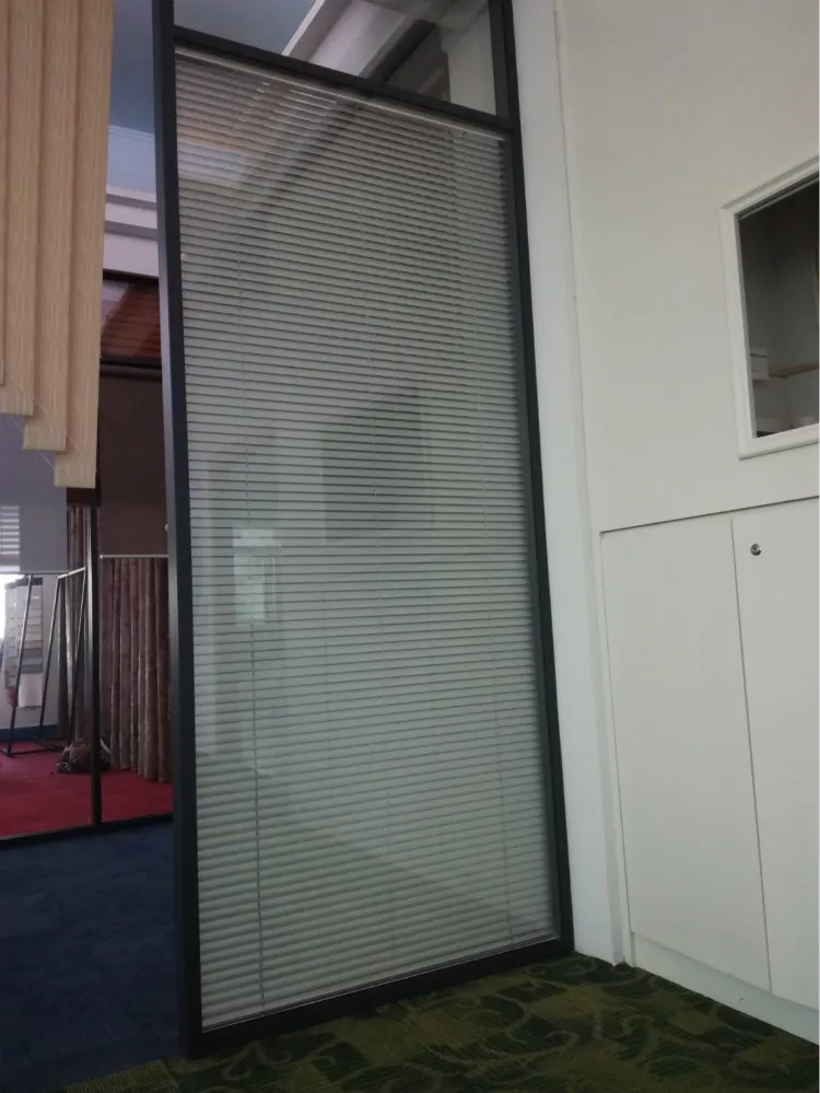 New Design Aluminum Fixed clear Glass windows with Built in Blinds Double Glazing Windows With Blinds Inside